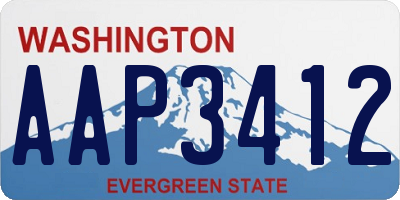WA license plate AAP3412