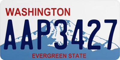 WA license plate AAP3427