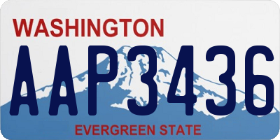 WA license plate AAP3436