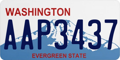 WA license plate AAP3437