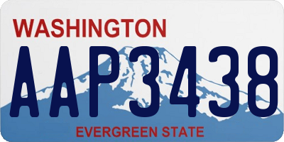 WA license plate AAP3438