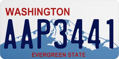 WA license plate AAP3441