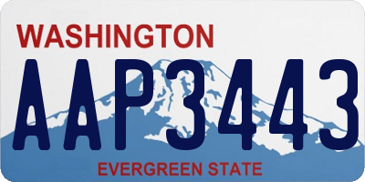 WA license plate AAP3443