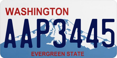 WA license plate AAP3445