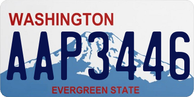 WA license plate AAP3446