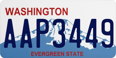 WA license plate AAP3449