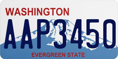 WA license plate AAP3450