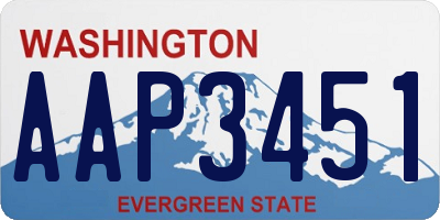 WA license plate AAP3451