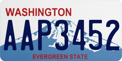 WA license plate AAP3452