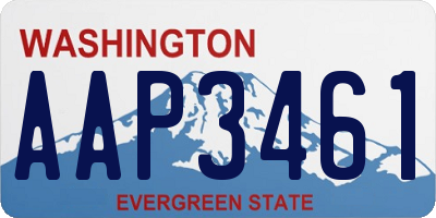 WA license plate AAP3461