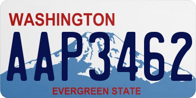 WA license plate AAP3462