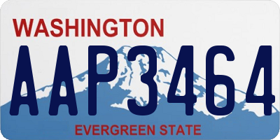WA license plate AAP3464