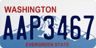 WA license plate AAP3467