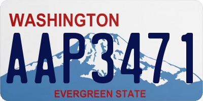 WA license plate AAP3471