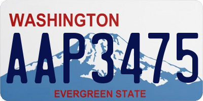 WA license plate AAP3475