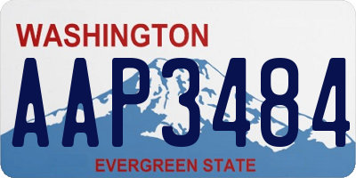 WA license plate AAP3484