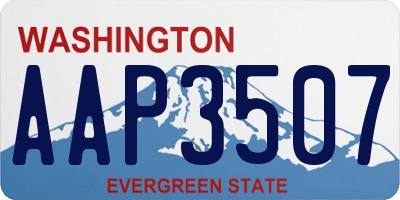 WA license plate AAP3507