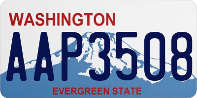 WA license plate AAP3508