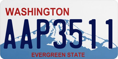 WA license plate AAP3511
