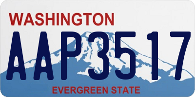 WA license plate AAP3517