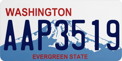 WA license plate AAP3519