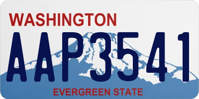 WA license plate AAP3541