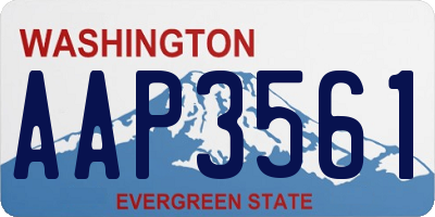 WA license plate AAP3561