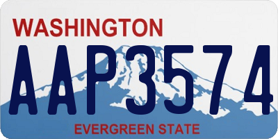 WA license plate AAP3574