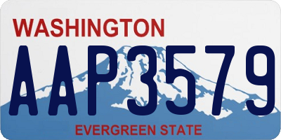 WA license plate AAP3579
