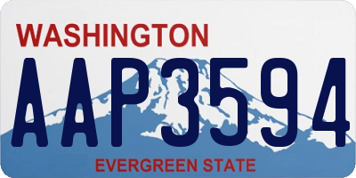 WA license plate AAP3594