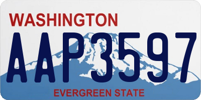 WA license plate AAP3597