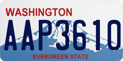 WA license plate AAP3610