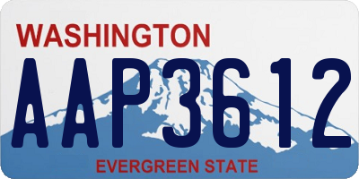 WA license plate AAP3612