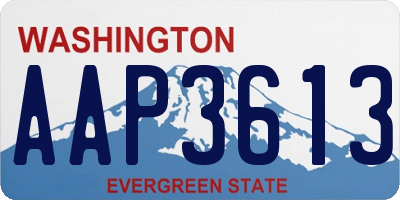 WA license plate AAP3613