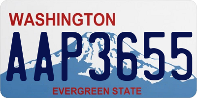 WA license plate AAP3655