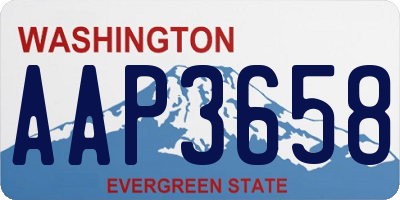WA license plate AAP3658