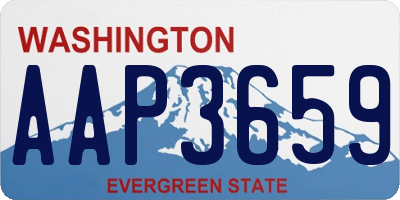 WA license plate AAP3659