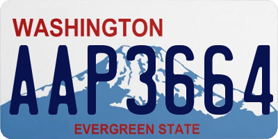 WA license plate AAP3664