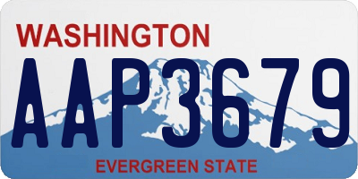 WA license plate AAP3679