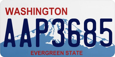 WA license plate AAP3685
