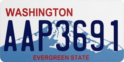 WA license plate AAP3691