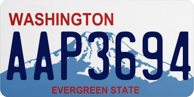 WA license plate AAP3694