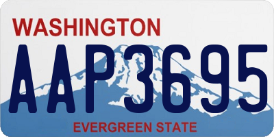 WA license plate AAP3695