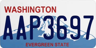 WA license plate AAP3697