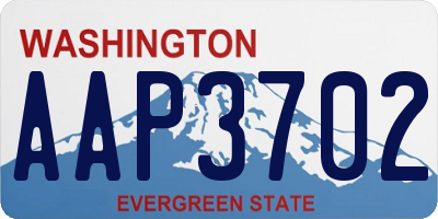 WA license plate AAP3702