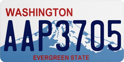 WA license plate AAP3705