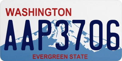 WA license plate AAP3706