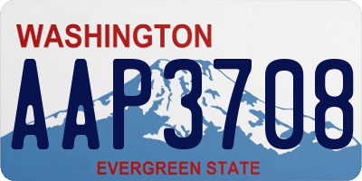 WA license plate AAP3708