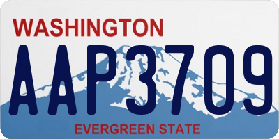 WA license plate AAP3709