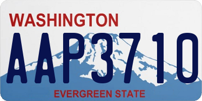 WA license plate AAP3710
